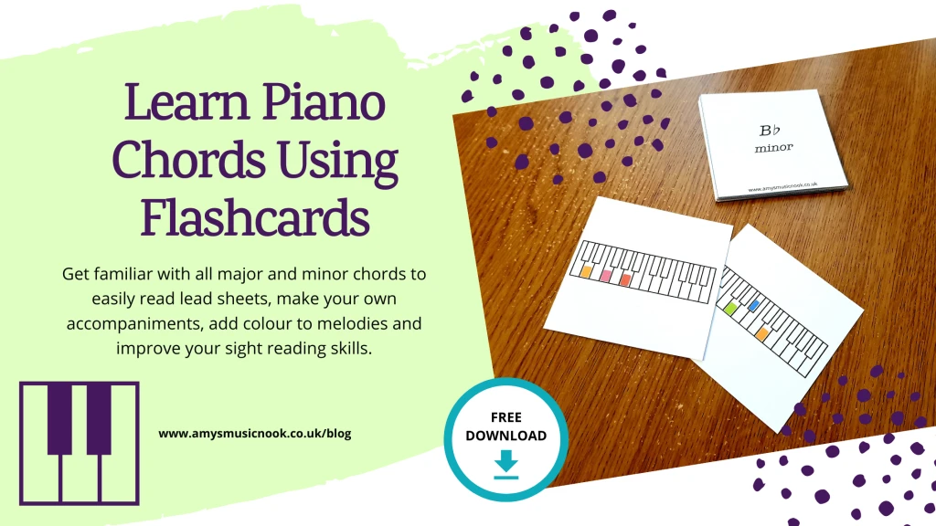 Learn Piano Chords Using Flash Cards